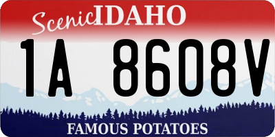 ID license plate 1A8608V