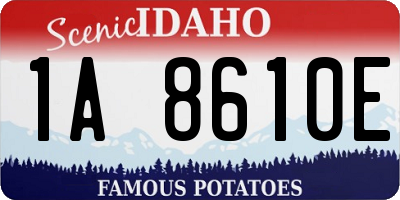 ID license plate 1A8610E