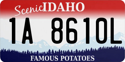 ID license plate 1A8610L