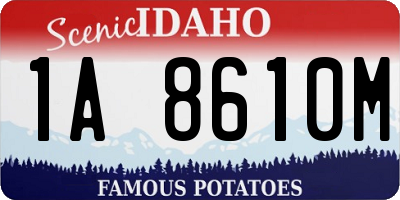 ID license plate 1A8610M