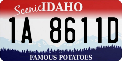 ID license plate 1A8611D