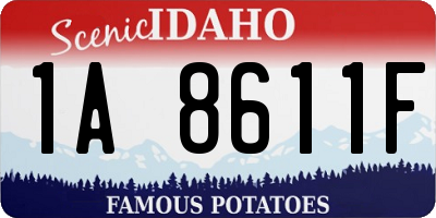 ID license plate 1A8611F