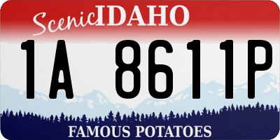 ID license plate 1A8611P