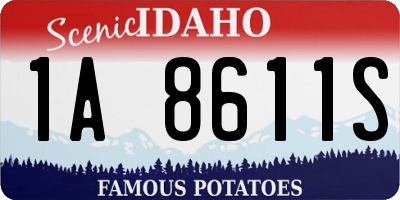 ID license plate 1A8611S