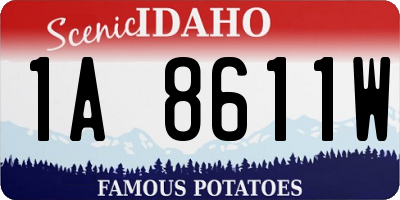 ID license plate 1A8611W