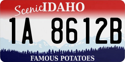 ID license plate 1A8612B