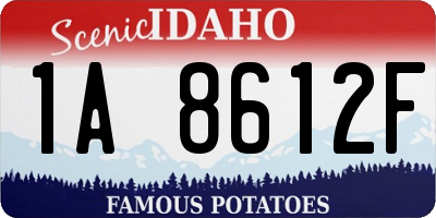 ID license plate 1A8612F