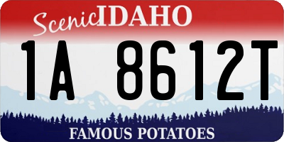 ID license plate 1A8612T