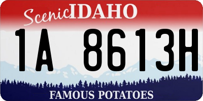 ID license plate 1A8613H