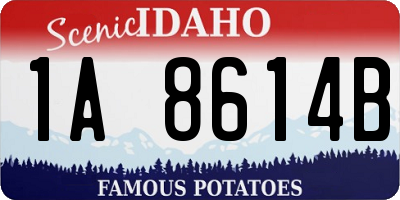 ID license plate 1A8614B
