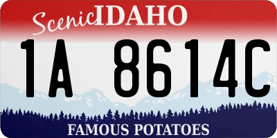 ID license plate 1A8614C