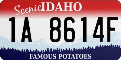 ID license plate 1A8614F