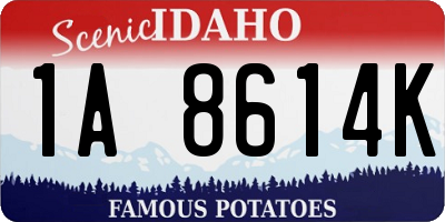 ID license plate 1A8614K