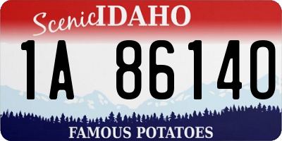 ID license plate 1A8614O