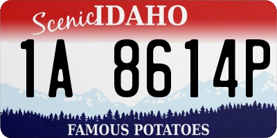 ID license plate 1A8614P