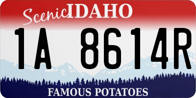 ID license plate 1A8614R