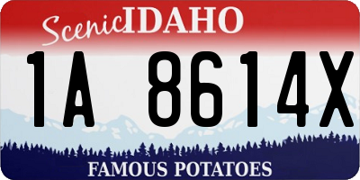 ID license plate 1A8614X