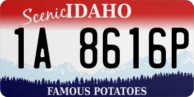 ID license plate 1A8616P