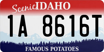 ID license plate 1A8616T