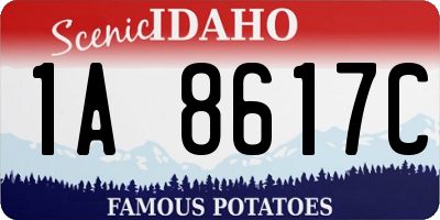 ID license plate 1A8617C