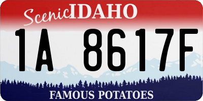 ID license plate 1A8617F