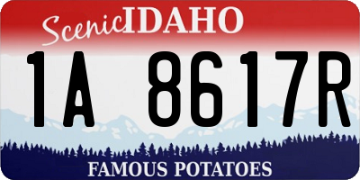 ID license plate 1A8617R