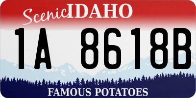 ID license plate 1A8618B