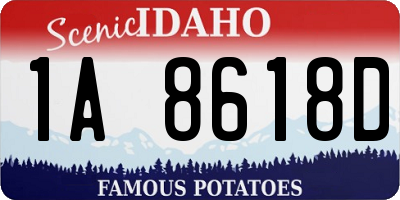 ID license plate 1A8618D