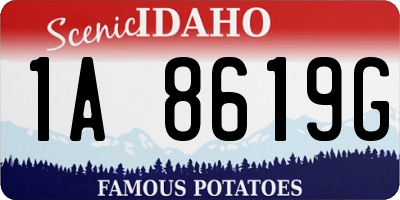 ID license plate 1A8619G