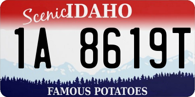 ID license plate 1A8619T