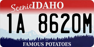 ID license plate 1A8620M