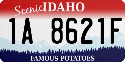 ID license plate 1A8621F