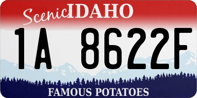 ID license plate 1A8622F