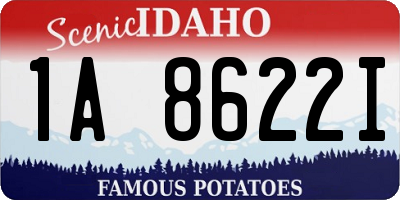 ID license plate 1A8622I