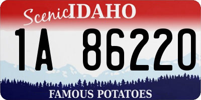 ID license plate 1A8622O