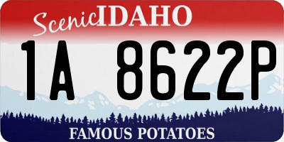 ID license plate 1A8622P