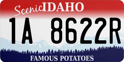 ID license plate 1A8622R