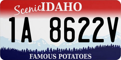 ID license plate 1A8622V