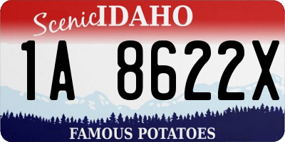 ID license plate 1A8622X