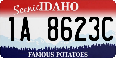 ID license plate 1A8623C