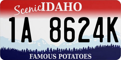 ID license plate 1A8624K