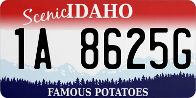 ID license plate 1A8625G