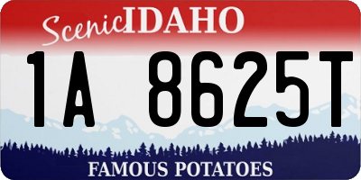 ID license plate 1A8625T