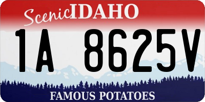 ID license plate 1A8625V