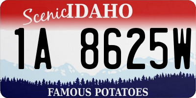 ID license plate 1A8625W