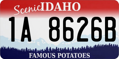 ID license plate 1A8626B