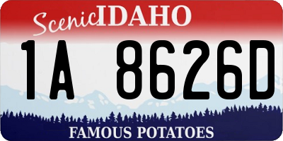 ID license plate 1A8626D