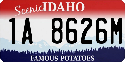 ID license plate 1A8626M