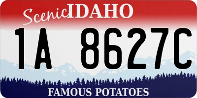 ID license plate 1A8627C