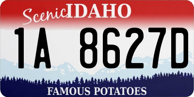 ID license plate 1A8627D